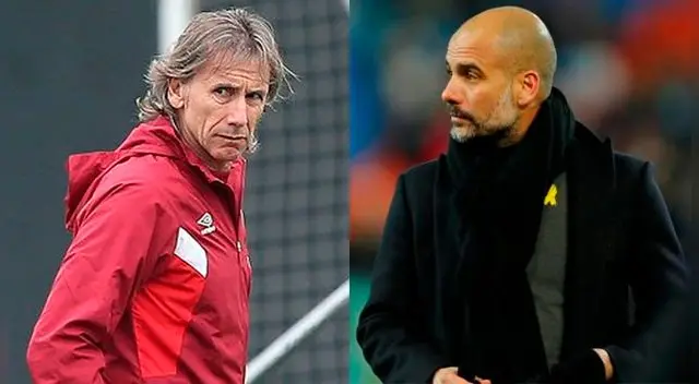 Ricardo Gareca y Pep Guardiola.