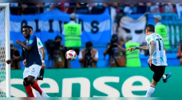 Angel Di María (ARG), gol contra Francia. Angel Di María (ARG), gol contra Francia.