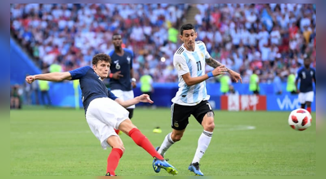 Benjamin Pavard (FRA), gol contra Argentina. Benjamin Pavard (FRA), gol contra Argentina.