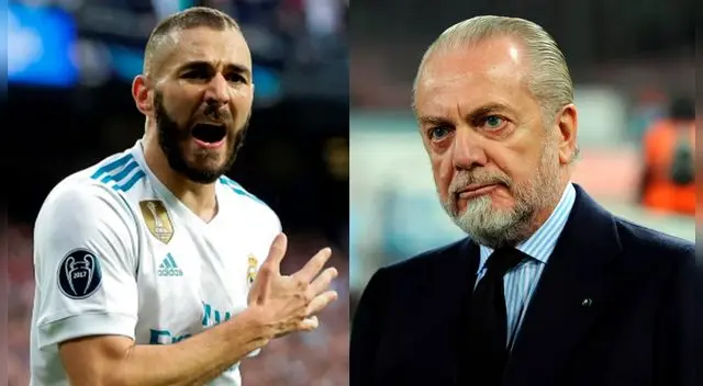 Karim Benzema y Aurelio de Laurentiis