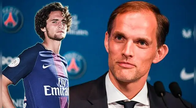 Adrien Rabiot y Thomas Tuchel. Adrien Rabiot y Thomas Tuchel.