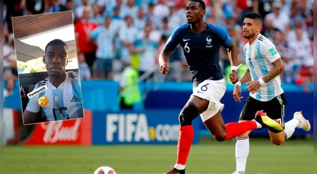 Mediocampista francés disfruta de sus vacaciones vistiendo la camiseta argentina. Mediocampista francés disfruta de sus vacaciones vistiendo la camiseta argentina.