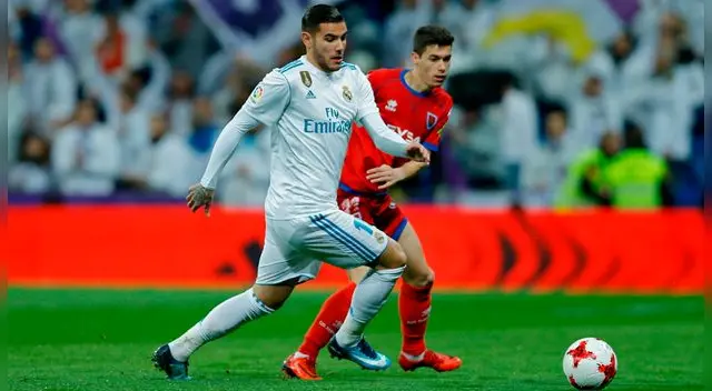 Theo Hernández, durante un partido del Real Madrid.