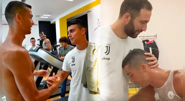 Cristiano Ronaldo y el colosal saludo con Paulo Dybala, Gonzalo Higuaín y Juan Guillermo Cuadrado en Juventus [VIDEO] 