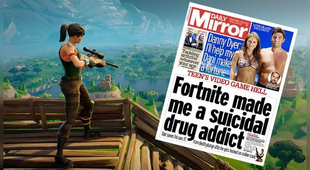 Fortnite: Daily Mirror sorprendió con la publicación de su portada al referirse a la historia de un adolescente. Fortnite: Daily Mirror sorprendió con la publicación de su portada al referirse a la historia de un adolescente.
