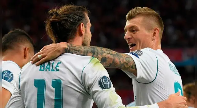 Gareth Bale y Toni Kroos celebran un gol del Real Madrid. Gareth Bale y Toni Kroos celebran un gol del Real Madrid.