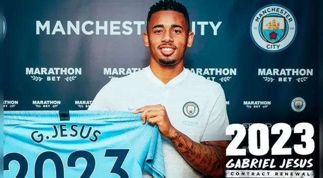 Gabriel Jesús renovó por las próximas cinco temporadas con los 'Citizens'. Foto: @ManCity Gabriel Jesús renovó por las próximas cinco temporadas con los 'Citizens'. Foto: @ManCity