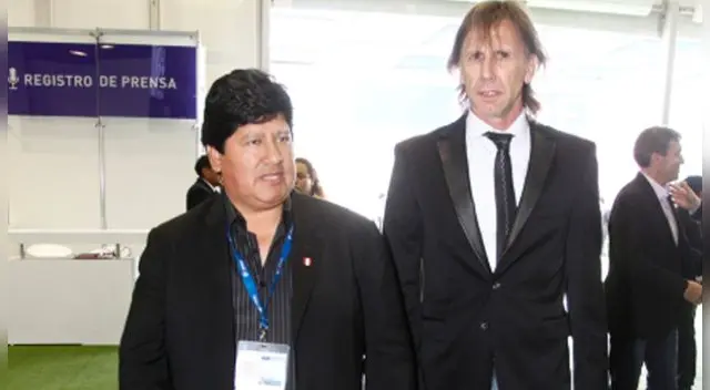 Edwin Oviedo y Ricardo Gareca. Edwin Oviedo y Ricardo Gareca.