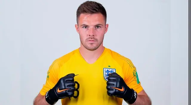 Jack Butland, durante una producción de la FIFA para el Mundial Rusia 2018. Jack Butland, durante una producción de la FIFA para el Mundial Rusia 2018.
