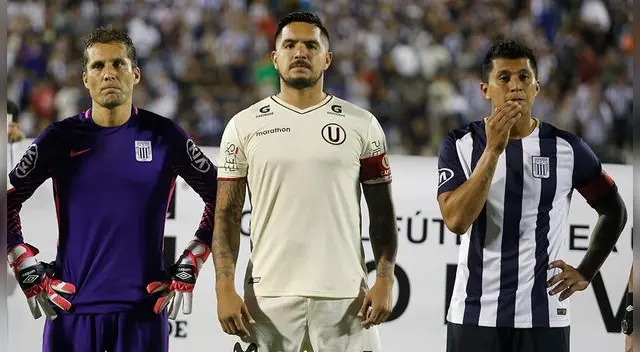 Leao Butrón, Juan Vargas y Rinaldo Cruzado antes de un Alianza Lima vs. Universitario. Leao Butrón, Juan Vargas y Rinaldo Cruzado antes de un Alianza Lima vs. Universitario.