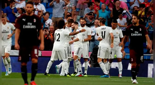 Real Madrid venció 3-1 al AC Milan por el Trofeo Santiago Bernabéu