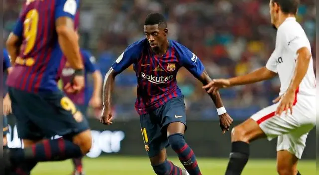 Barcelona vs Sevilla: golazo de Dembélé para el 2-1 en Supercopa de España [VIDEO]