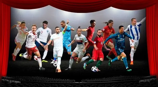 Cristiano Ronaldo y los nominados al mejor gol de la temporada en UEFA. Cristiano Ronaldo y los nominados al mejor gol de la temporada en UEFA.