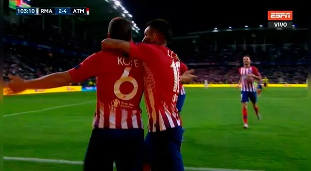 Real Madrid vs. Atlético de Madrid: ver gol de Koke para el 4-2 por la Supercopa de Europa Real Madrid vs. Atlético de Madrid: ver gol de Koke para el 4-2 por la Supercopa de Europa