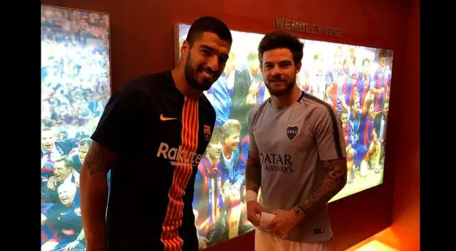 Luis Suárez y Nahitan Nández fueron compañeros en Rusia 2018.
