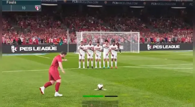Realismo de los tiros libres en el PES 2019 [VIDEO]