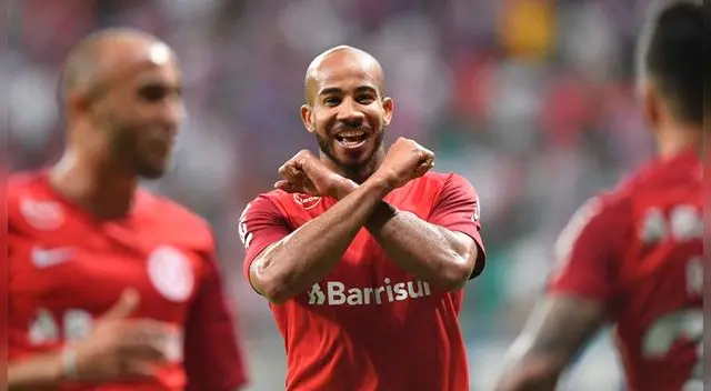 Patrick celebra el gol del triunfo del Inter de Porto Alegre ante Bahía.