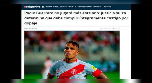 Paolo Guerrero: Reacción de la prensa internacional sobre la suspensión │ FOTOS