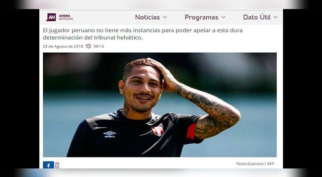 Paolo Guerrero: Reacción de la prensa internacional sobre la suspensión │ FOTOS