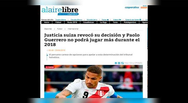 Paolo Guerrero: Reacción de la prensa internacional sobre la suspensión │ FOTOS
