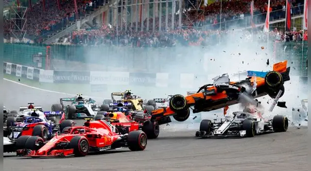 YouTube: Fernando Alonso sufrió grave accidente, en el Gran Premio de Bélgica YouTube: Fernando Alonso sufrió grave accidente, en el Gran Premio de Bélgica