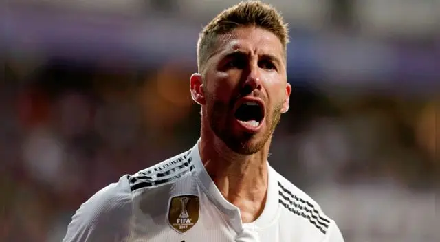 Sergio Ramos anotó de penal el 1-1 ante Girona.