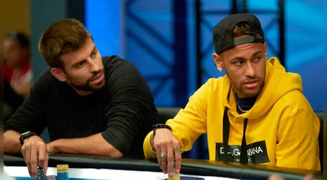 Piqué y Neymar participaron de una partida de póker en Barcelona.