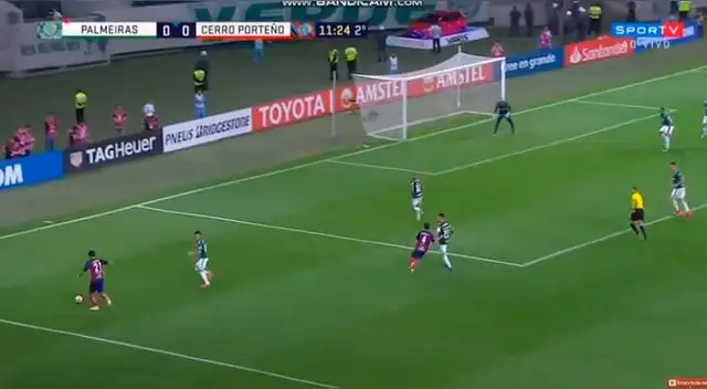 Santiago Arzamendia anota golazo en Cerro Porteño vs Palmeiras de Copa Libertadores 2018