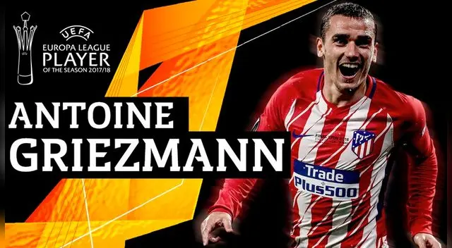 Antoine Griezmann elegido el mejor jugador de la Europa League