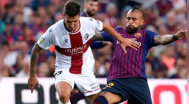 YouTube | Arturo Vidal recibió su primera amarilla con Barcelona por falta luego de que le hicieron una huacha 