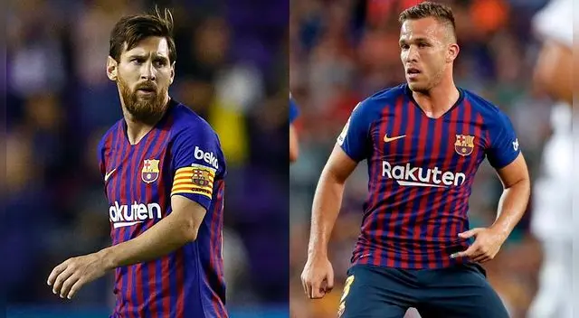 Lionel Messi y Arthur.
