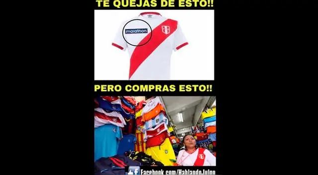 Camiseta de la selección peruana genera divertidos memes previo a Holanda. Foto: Facebook Camiseta de la selección peruana genera divertidos memes previo a Holanda. Foto: Facebook