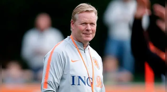Ronald Koeman, durante un entrenamiento de Holanda. Ronald Koeman, durante un entrenamiento de Holanda.