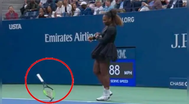 US Open 2018: Serena Williams destruyó su raqueta en la final femenina del Grand Slam | VIDEO