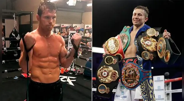 Saúl 'Canelo' Álvarez le muestra sus abdominales de acero a Gennady Golovkin | boxeo Saúl 'Canelo' Álvarez le muestra sus abdominales de acero a Gennady Golovkin | boxeo