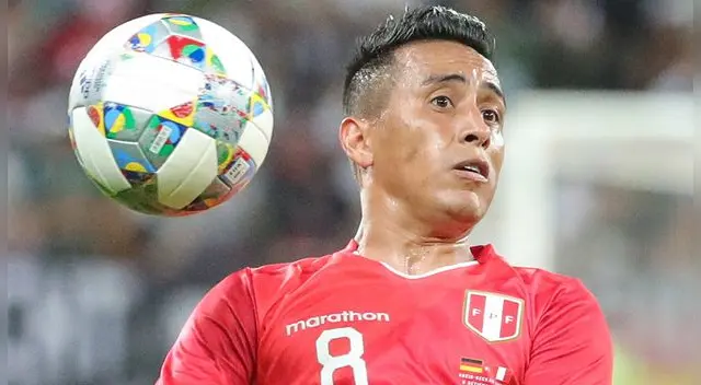 Christian Cueva, durante el amistoso Perú-Alemania.
