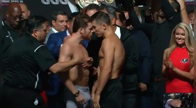 Canelo Álvarez vs Gennady Golovkin EN VIVO: así fue el momento en el que casi se pelean durante el pesaje | VIDEO