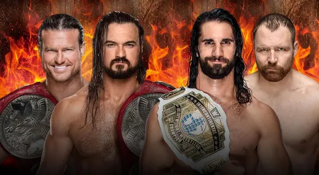 WWE. Campeonato de Parejas de Raw Dolph Ziggler & Drew McIntrye vs. Seth Rollins & Dean Ambrose