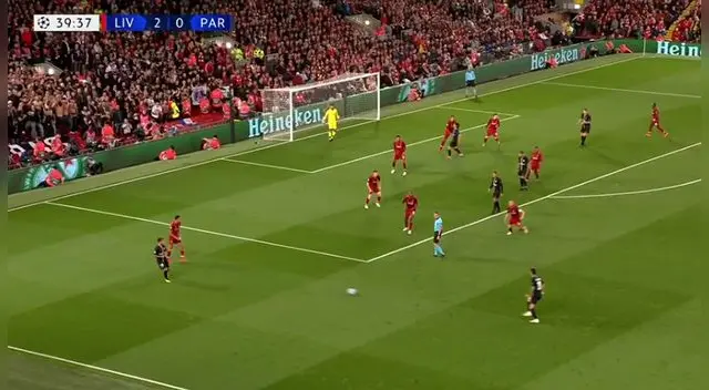YouTube: Thomas Meunier y su polémico gol del PSG ante Liverpool | VIDEO