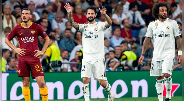 Real Madrid goleó 3-0 a AS Roma por la Champions League