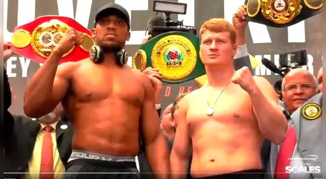 Joshua y Povetkin se enfrentarán este sábado en Inglaterra.