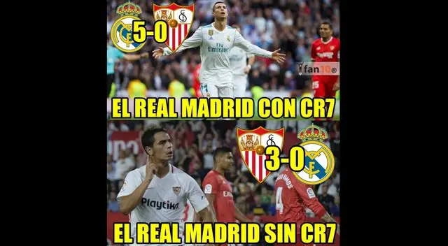 Real Madrid, víctima de memes tras caer 3-0 ante Sevilla Real Madrid, víctima de memes tras caer 3-0 ante Sevilla