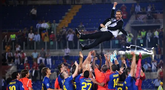 Pep Guardiola hizo historia como técnico del Barcelona. Pep Guardiola hizo historia como técnico del Barcelona.
