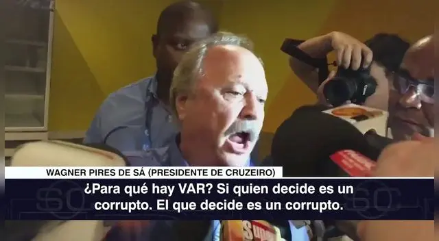 Copa Libertadores: Presidente de Cruzeiro explotó contra el VAR tras ser eliminados por Boca Juniors | VIDEO