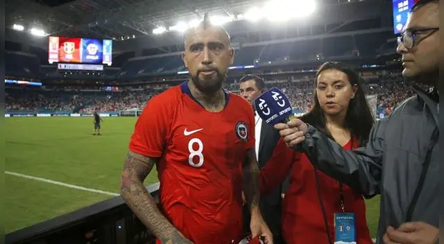 Arturo Vidal, tras el partido entre Perú y Chile en el Hard Rock Stadium.