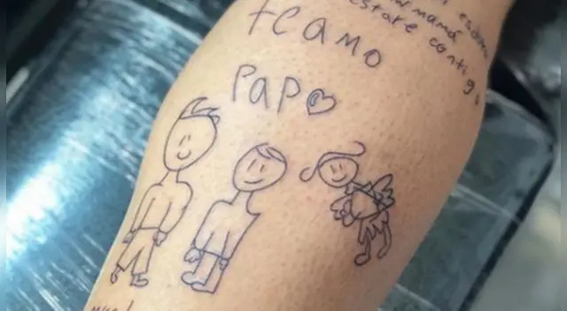 ¡Conmovedor! Jugador colombiano se tatuó dibujo de su hijo ¡Conmovedor! Jugador colombiano se tatuó dibujo de su hijo