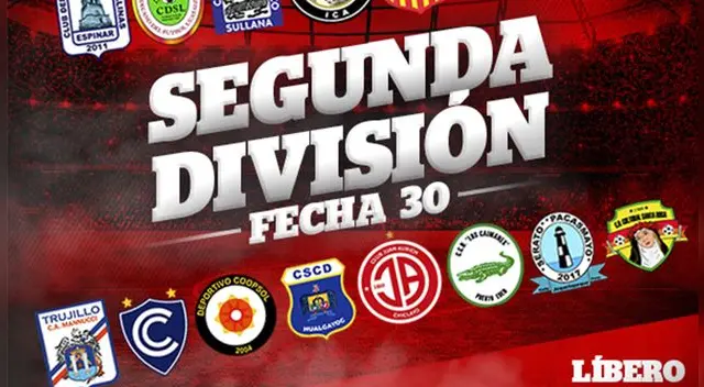 Segunda División: partidos de la última fecha se disputarán este domingo 28 de octubre Segunda División: partidos de la última fecha se disputarán este domingo 28 de octubre