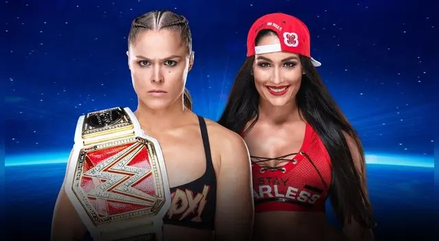 En WWE Evolution, Ronda Rousey vs Nikki Bella por el Campeonato de Mujeres de Raw. Foto: WWE