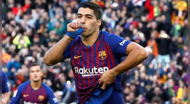 Luis Suárez celebró con sus hijos la goleada de Barcelona 5-1 a Real Madrid