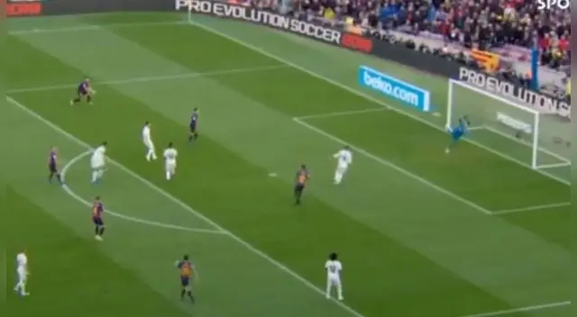 Barcelona vs Real Madrid EN VIVO VIDEO atajadón de Courtois tras error de Sergio Ramos 